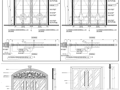 门表门节点详图 施工图 通用节点