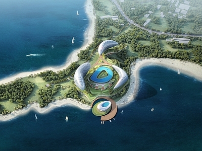 现代展览馆建筑