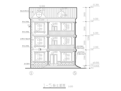 三层农村自建房建筑 施工图