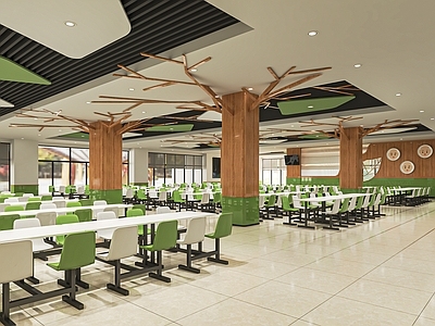 现代食堂 员工 大学食堂 大学