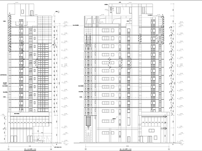 现代高层商业办公综合楼建筑 施工图