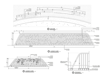 六边形亚克力发光廊架详图 施工图