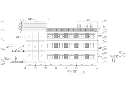 三层小办公楼建筑 施工图