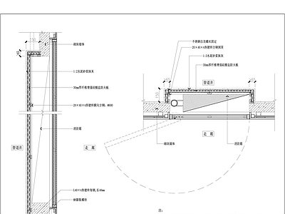 消防箱防火封堵安装节点详图 施工图