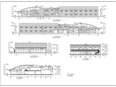 奥迪4S店建筑 施工图 展销厅
