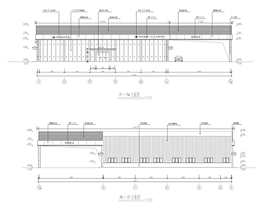 一汽丰田特约店建筑 施工图 展销厅