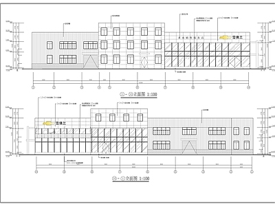 雪佛兰4S店建筑和装修  施工图 展销厅