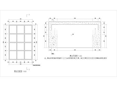 无背景墙舞台 施工图 节点详图