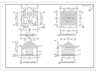 乡村舞台公厕建筑 施工图 公厕