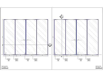 电动有框玻璃感应门 施工图 通用节点