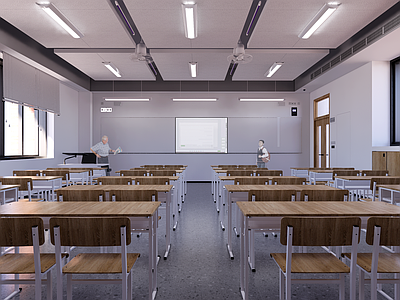 现代学校教室