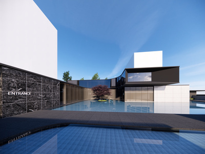 现代展览馆建筑 艺术馆