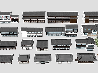 新中式乡村民宿 乡村酒店 客栈 民居建筑 民宿住宅 乡村别墅 乡村民房