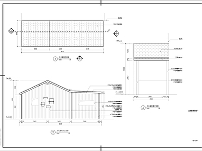 新农村建设美丽乡村文化廊架 施工图