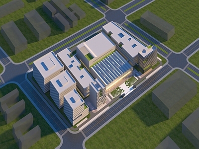 现代工业厂房 产业园区 公共建筑