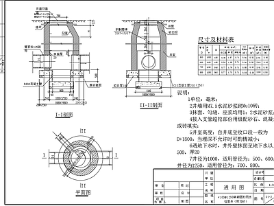 各种沉沙井大样  施工图