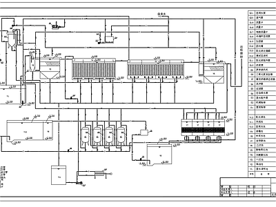 1950立方废水处理及中水回用工艺 施工图