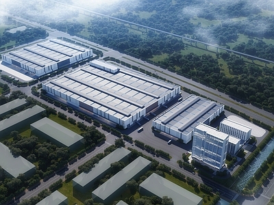 现代工业厂区 公共建筑