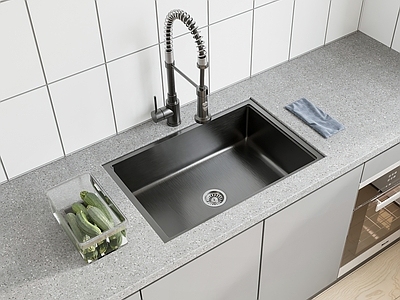 kohler现代不锈钢水槽 可伸缩 蔬菜水果 抹布