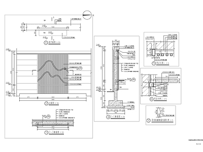 新中式景墙详图 施工图