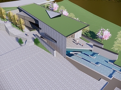 现代展览馆建筑