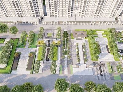 现代住宅小区中轴景观 景墙 雕塑 外摆 水景会客厅 住宅景观