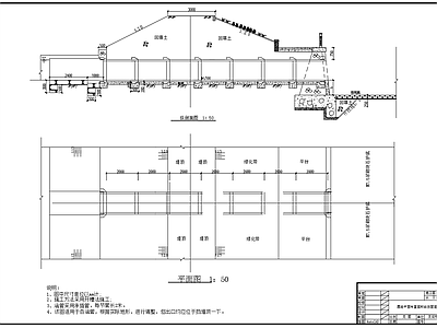 穿堤圆管涵管平面剖面 施工图