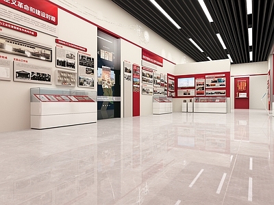 现代党建展厅 党史展厅 文化展厅 展柜
