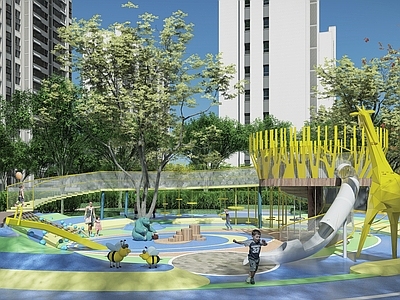 现代风格小区景观 住宅