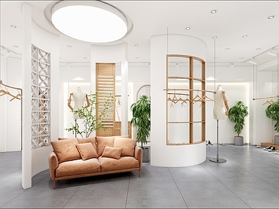 现代轻奢女装店 女装店门头门面