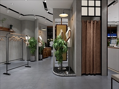 现代男士服装店 工业风男装店 复古男装店