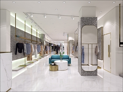 现代服装鞋店 女装店 服装店门头门面