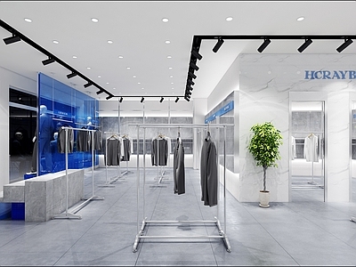 现代服装鞋店 时尚轻奢男装店 男装店头面
