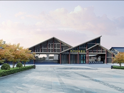 现代景区入口大门