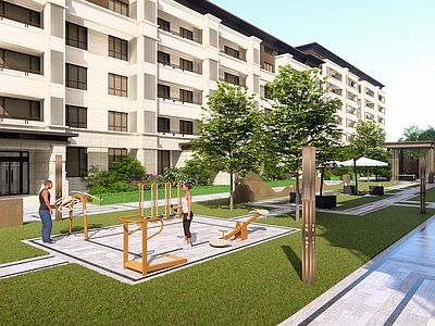现代小区景观 住宅景观