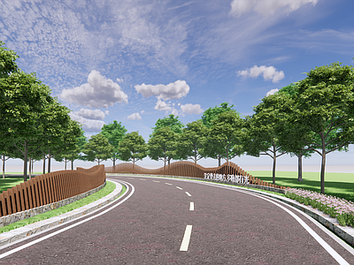 现代道路 格栅挡墙