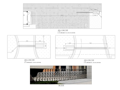 入口伸缩门详图 施工图 通用节点