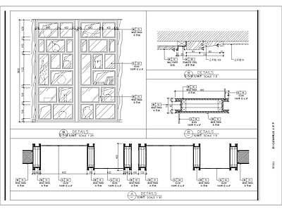 新中式装饰柜博古架 施工图 柜类