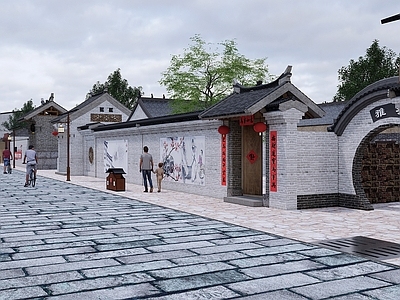 中式传统村落 农村自建房 民房街道 古建