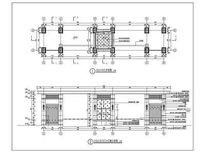 主入口大门详图 施工图 通用节点