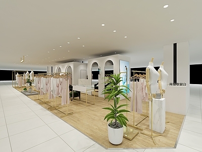 现代商场女装展区  商场展区