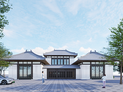 中式风格展览馆建筑