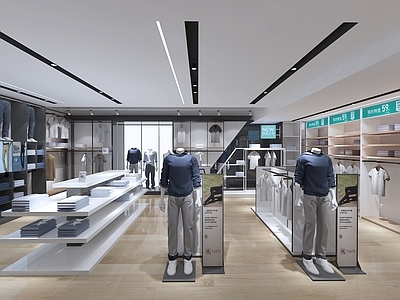 现代服装鞋店 集合点 大卖场