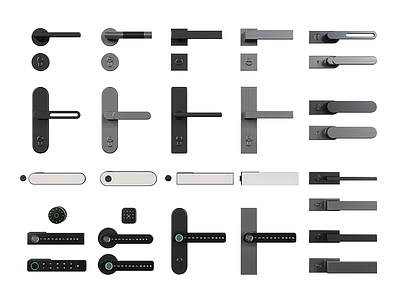 现代极简门把手 智能把手 密码锁 指纹锁 房把手 把手