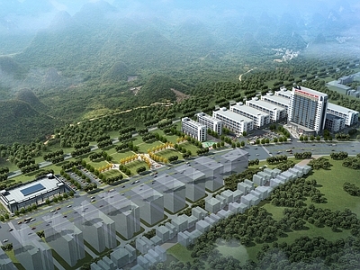 现代工业厂房 标准工业园区厂区