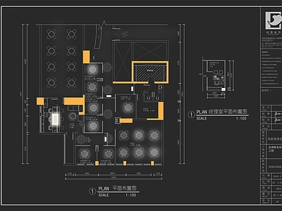 办公室 办公平面布置图 施工图
