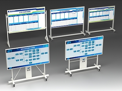 现代展具 车间企业移动看板