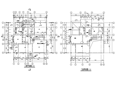 万安秀水山庄欧式别墅建筑  施工图