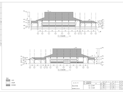 仿古中式商业街建筑 施工图