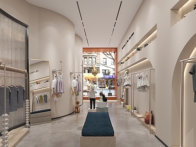 现代服装鞋店 模特 儿童 儿童店